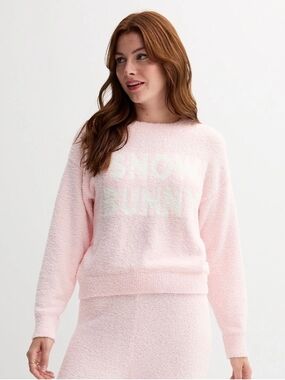 Cozy Plush Pullover with Dusty Rose Wide Leg Pants 💖